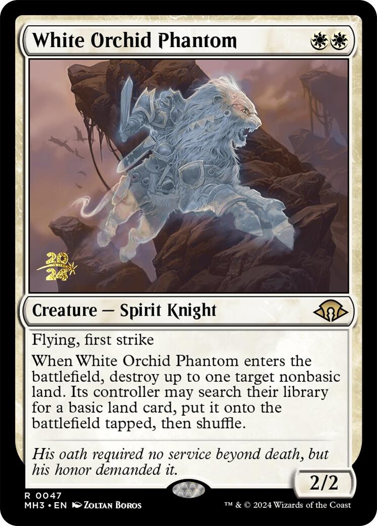 White Orchid Phantom [Modern Horizons 3 Prerelease Promos] | Dragon's Lair Comics and Fantasy Houston TX