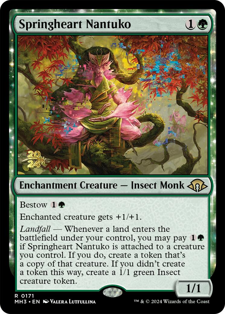 Springheart Nantuko [Modern Horizons 3 Prerelease Promos] | Dragon's Lair Comics and Fantasy Houston TX