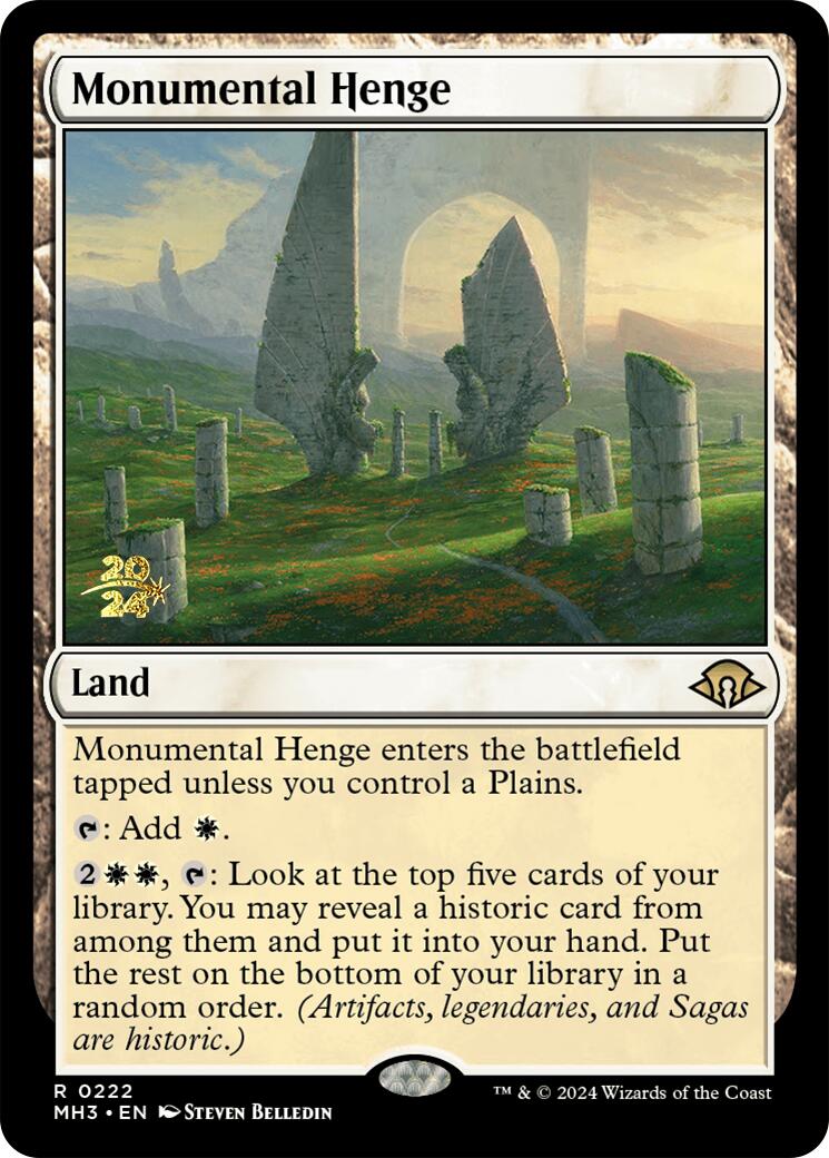 Monumental Henge [Modern Horizons 3 Prerelease Promos] | Dragon's Lair Comics and Fantasy Houston TX