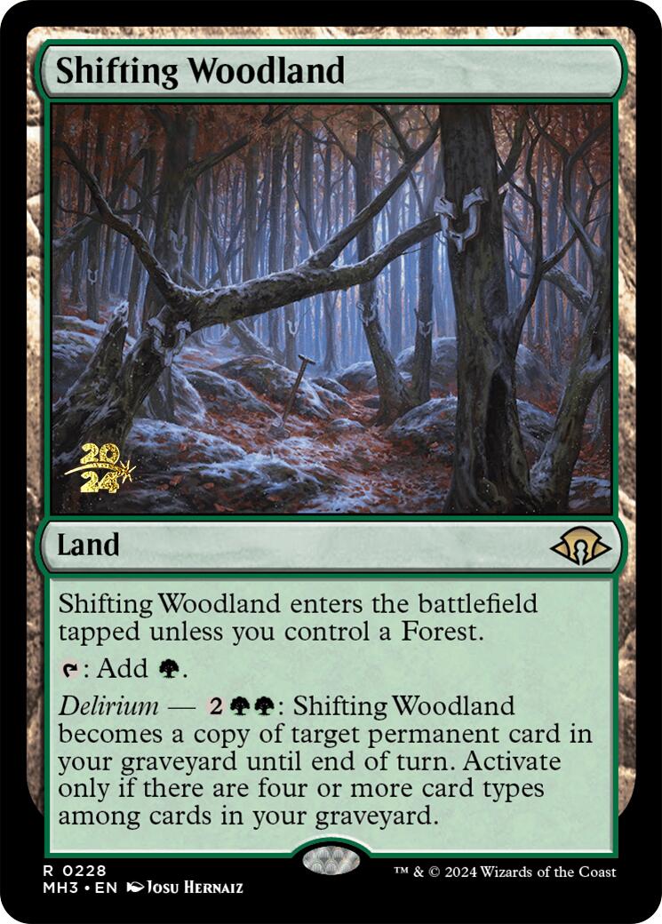 Shifting Woodland [Modern Horizons 3 Prerelease Promos] | Dragon's Lair Comics and Fantasy Houston TX