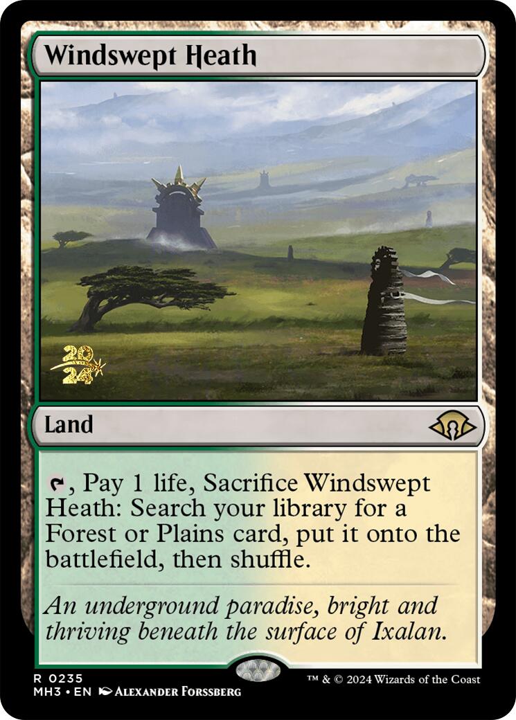 Windswept Heath [Modern Horizons 3 Prerelease Promos] | Dragon's Lair Comics and Fantasy Houston TX