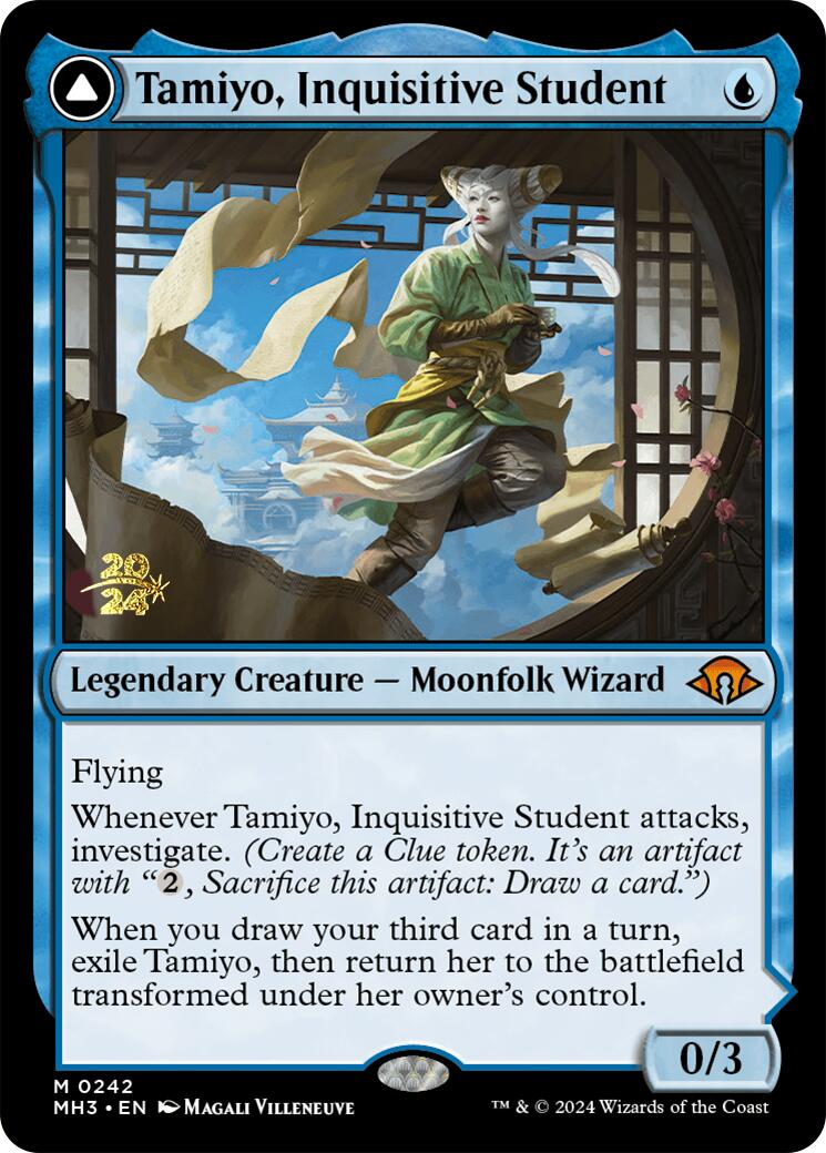 Tamiyo, Inquisitive Student [Modern Horizons 3 Prerelease Promos] | Dragon's Lair Comics and Fantasy Houston TX