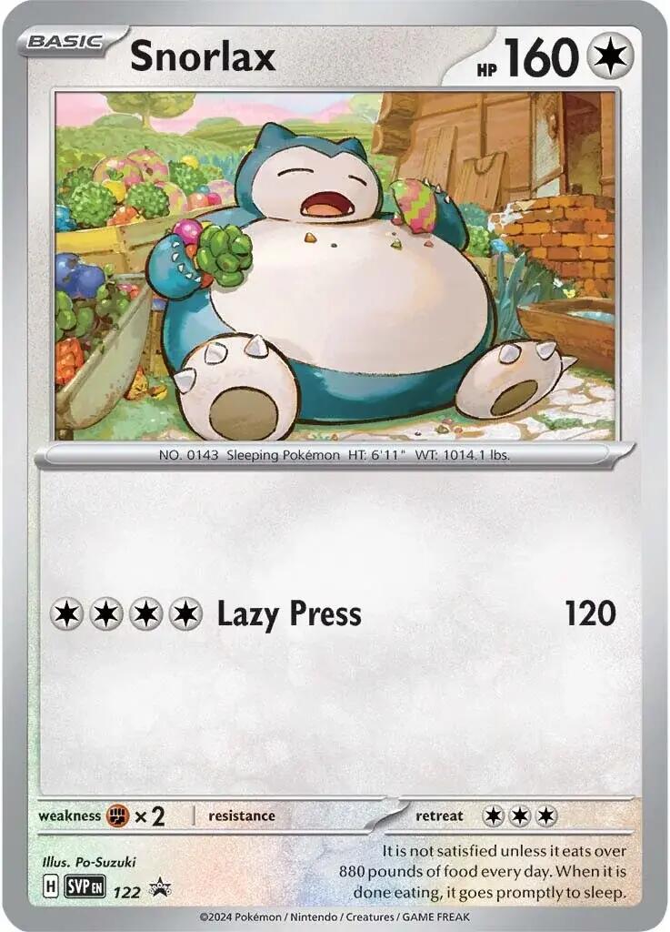 Snorlax (122) [Scarlet & Violet: Black Star Promos] | Dragon's Lair Comics and Fantasy Houston TX