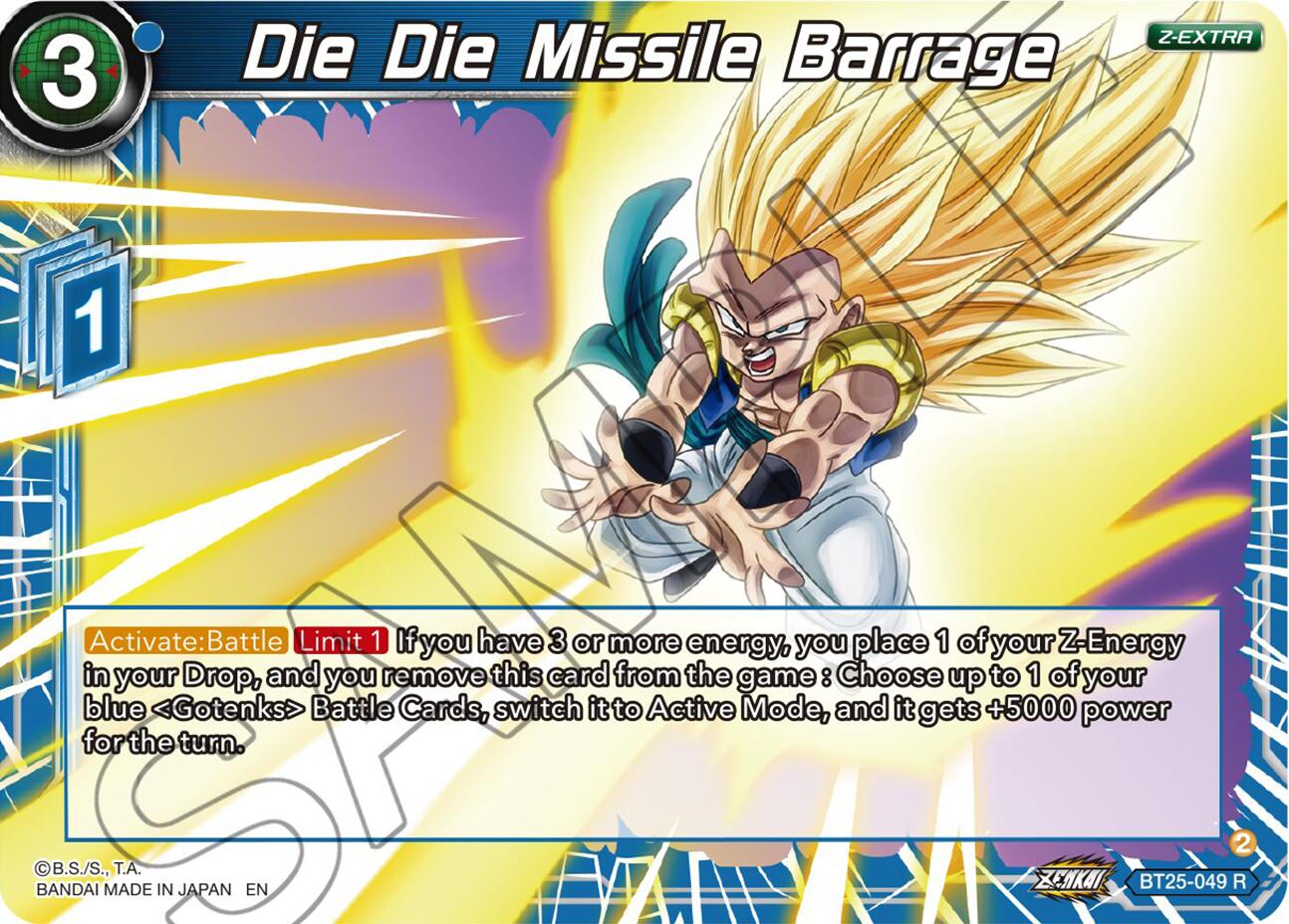 Die Die Missile Barrage (BT25-049) [Legend of the Dragon Balls] | Dragon's Lair Comics and Fantasy Houston TX