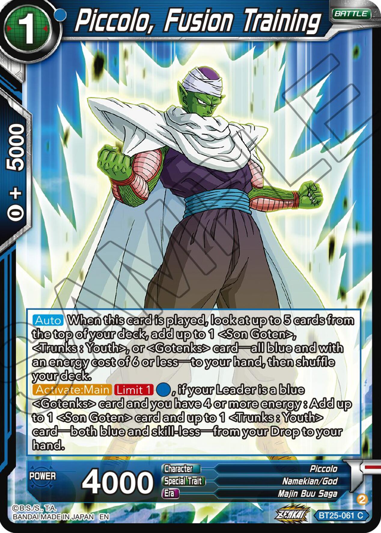 Piccolo, Fusion Training (BT25-061) [Legend of the Dragon Balls] | Dragon's Lair Comics and Fantasy Houston TX