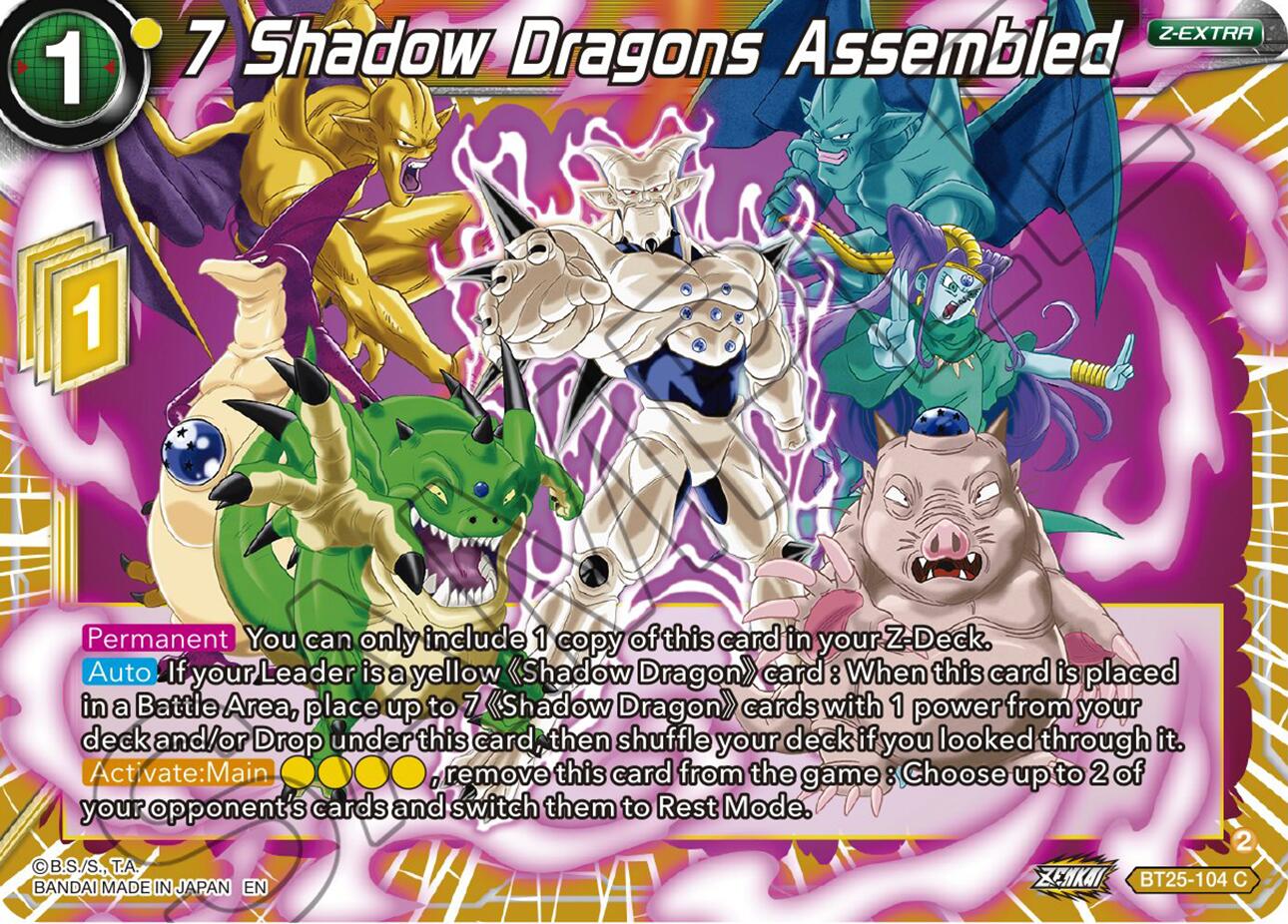 7 Shadow Dragons Assembled (BT25-104) [Legend of the Dragon Balls] | Dragon's Lair Comics and Fantasy Houston TX