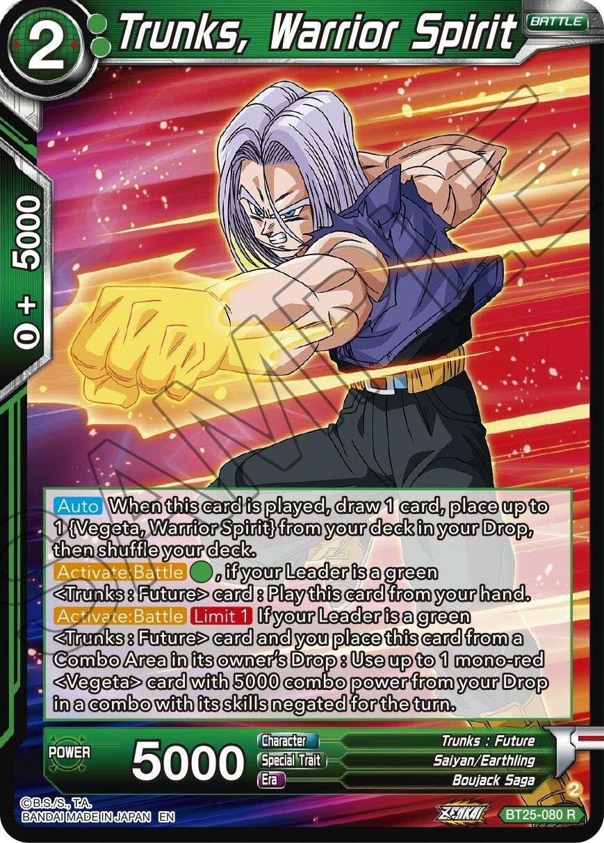 Trunks, Warrior Spirit (BT25-080) [Legend of the Dragon Balls] | Dragon's Lair Comics and Fantasy Houston TX