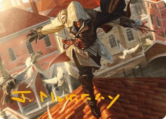 Ezio, Blade of Vengeance Art Card (Gold-Stamped Signature) [Assassin's Creed Art Series] | Dragon's Lair Comics and Fantasy Houston TX