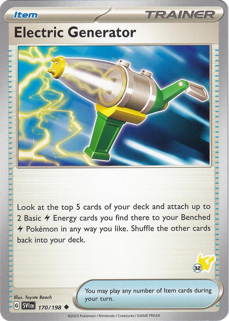 Electric Generator (170/198) (Pikachu Stamp #32) [Battle Academy 2024] | Dragon's Lair Comics and Fantasy Houston TX