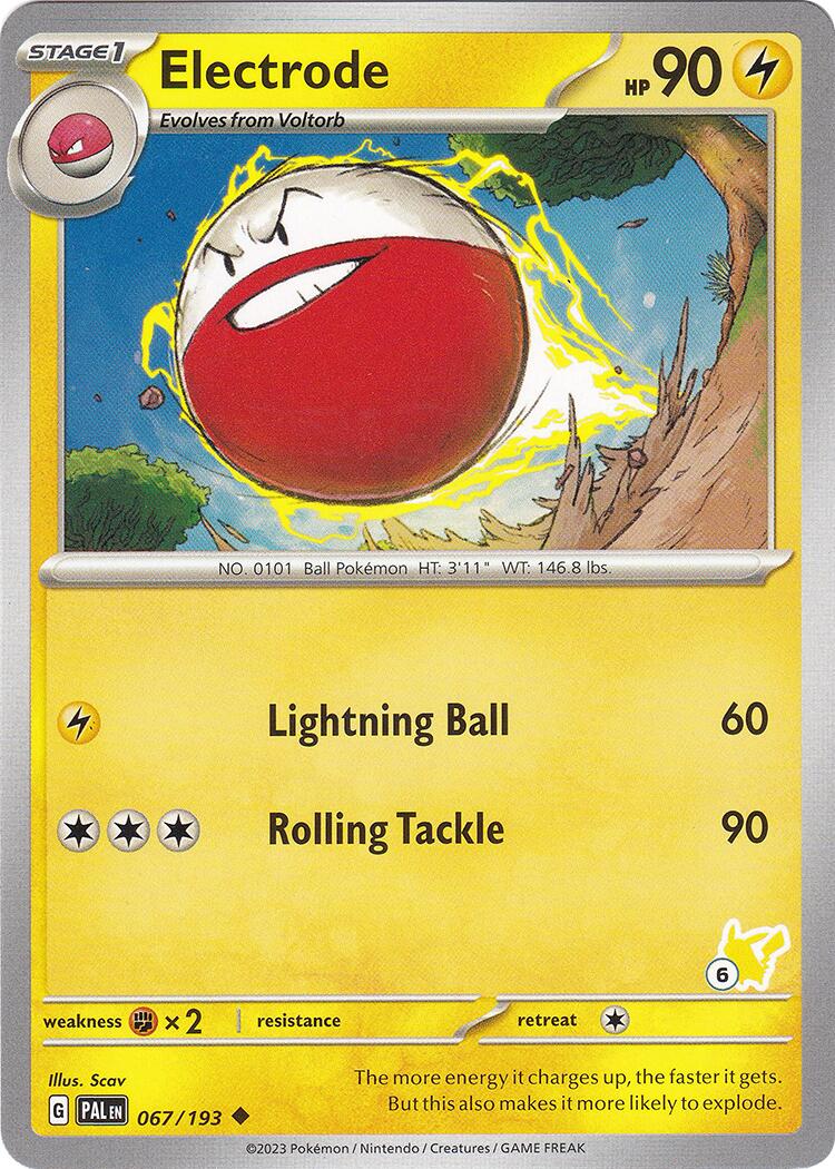 Electrode (067/193) (Pikachu Stamp #6) [Battle Academy 2024] | Dragon's Lair Comics and Fantasy Houston TX