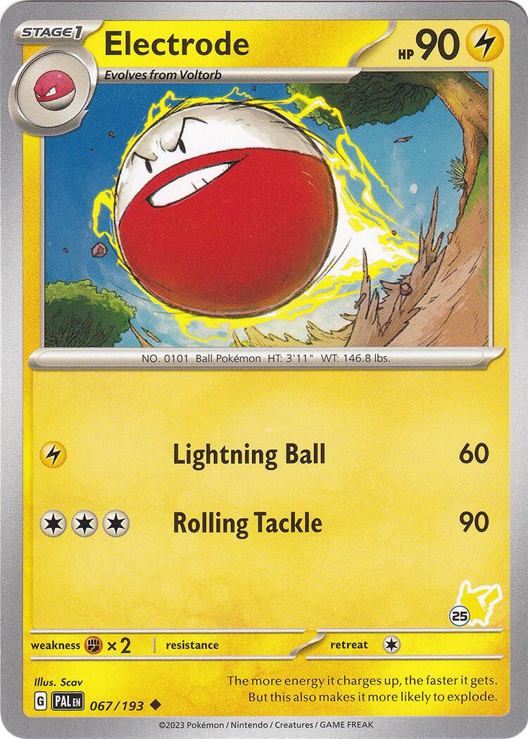 Electrode (067/193) (Pikachu Stamp #25) [Battle Academy 2024] | Dragon's Lair Comics and Fantasy Houston TX