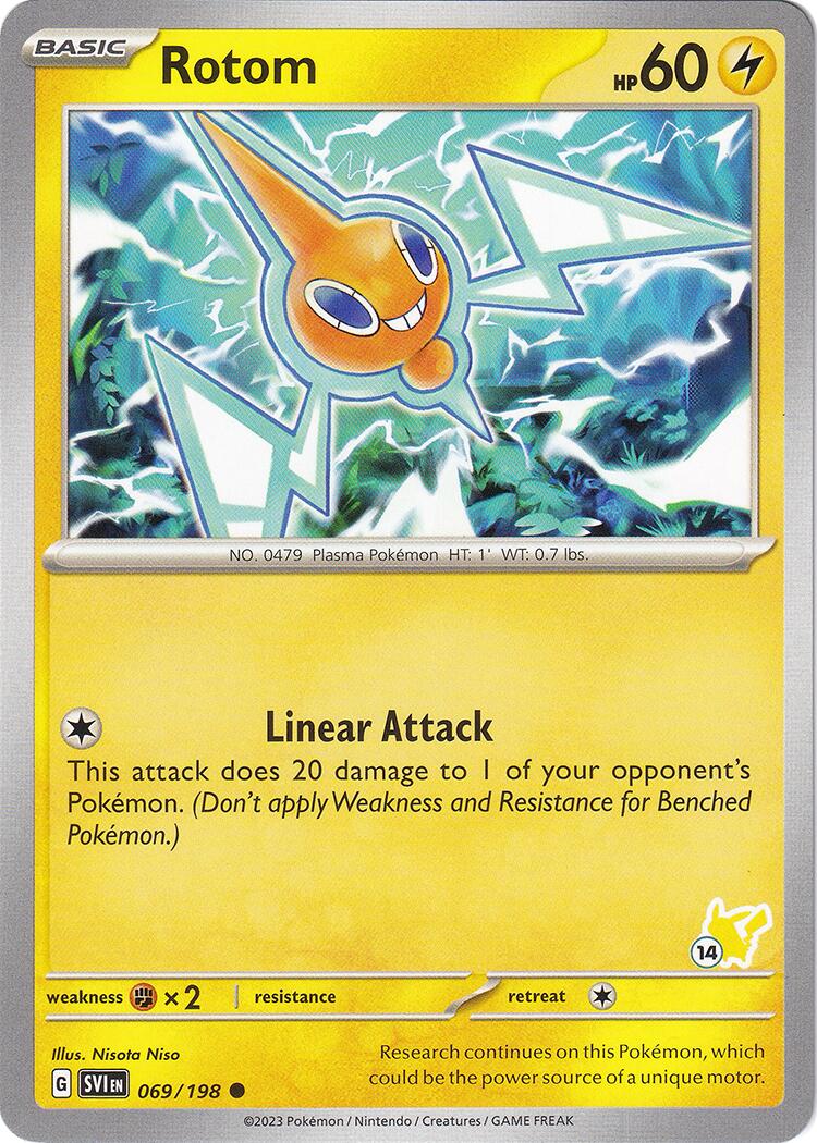 Rotom (069/198) (Pikachu Stamp #14) [Battle Academy 2024] | Dragon's Lair Comics and Fantasy Houston TX