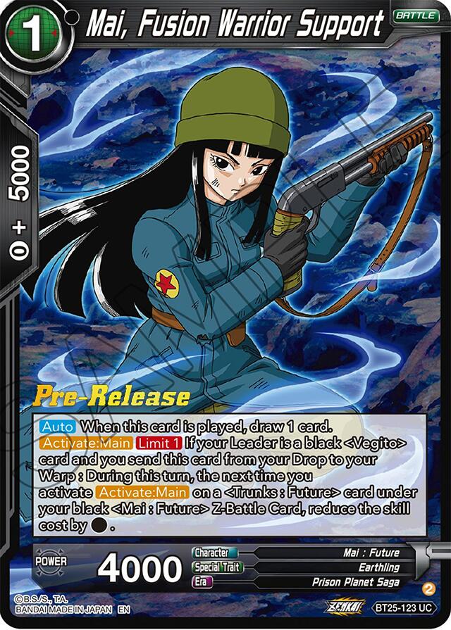 Mai, Fusion Warrior Support (BT25-123) [Legend of the Dragon Balls Prerelease Promos] | Dragon's Lair Comics and Fantasy Houston TX