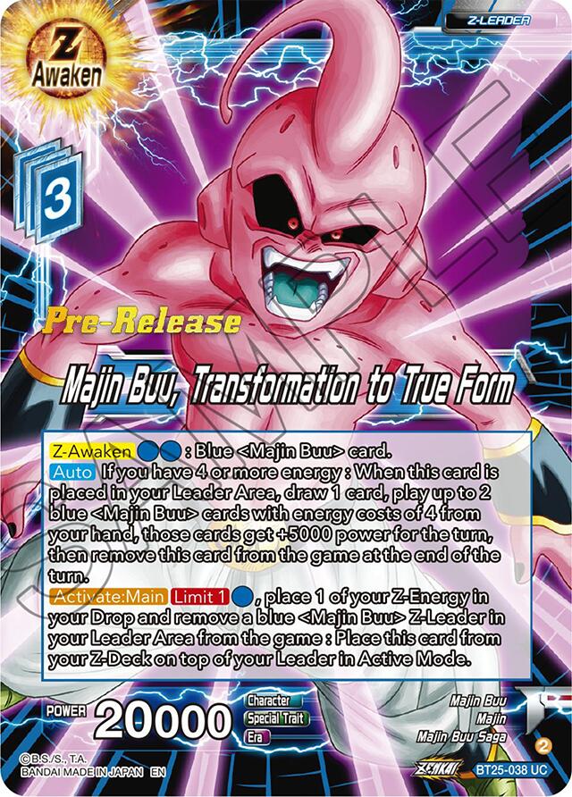 Majin Buu, Transformation to True Form (BT25-038) [Legend of the Dragon Balls Prerelease Promos] | Dragon's Lair Comics and Fantasy Houston TX