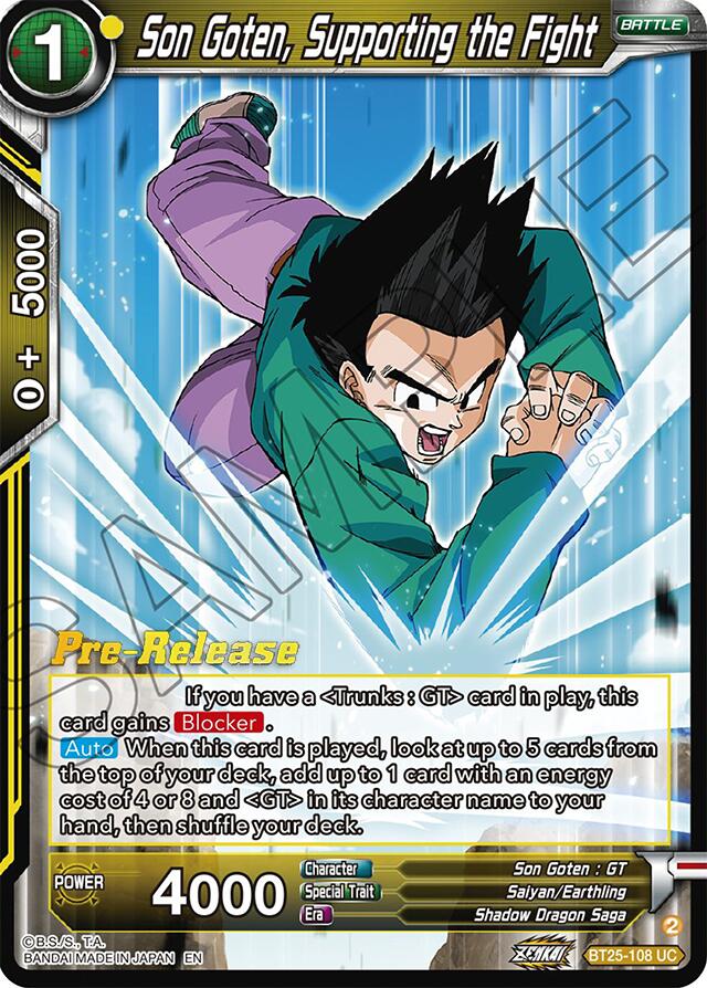 Son Goten, Supporting the Fight (BT25-108) [Legend of the Dragon Balls Prerelease Promos] | Dragon's Lair Comics and Fantasy Houston TX