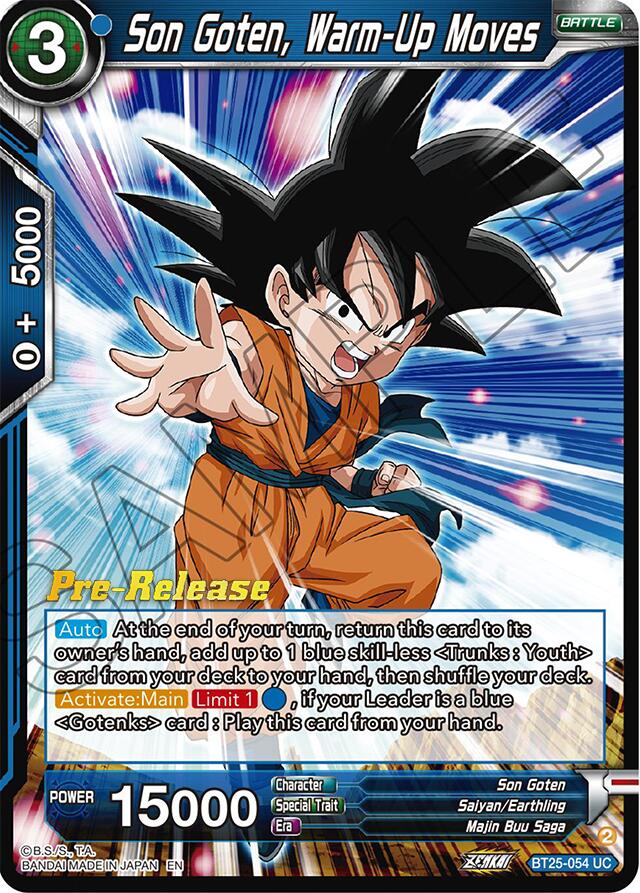 Son Goten, Warm-Up Moves (BT25-054) [Legend of the Dragon Balls Prerelease Promos] | Dragon's Lair Comics and Fantasy Houston TX