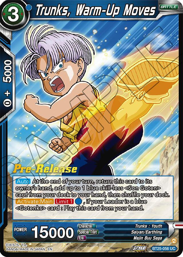 Trunks, Warm-Up Moves (BT25-056) [Legend of the Dragon Balls Prerelease Promos] | Dragon's Lair Comics and Fantasy Houston TX