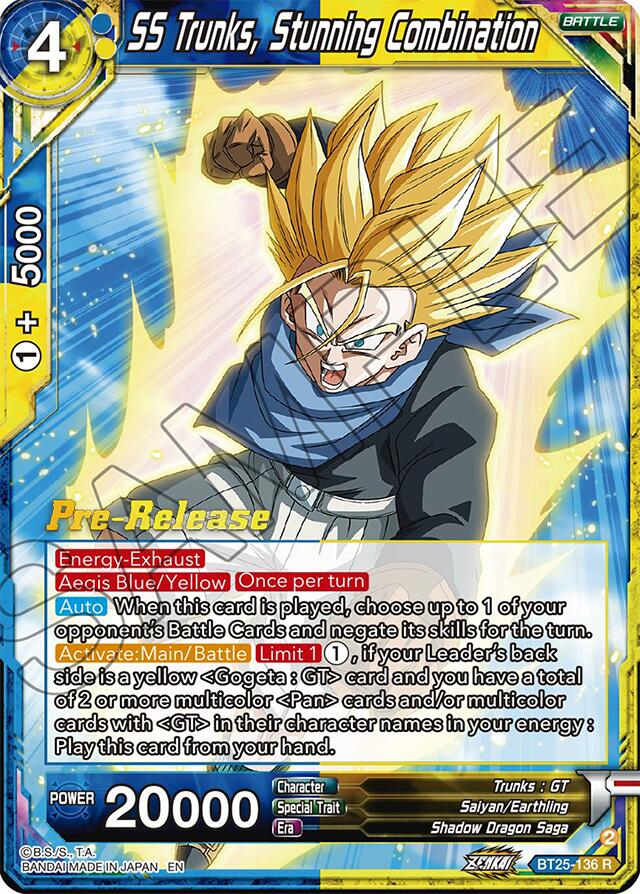 SS Trunks, Stunning Combination (BT25-136) [Legend of the Dragon Balls Prerelease Promos] | Dragon's Lair Comics and Fantasy Houston TX