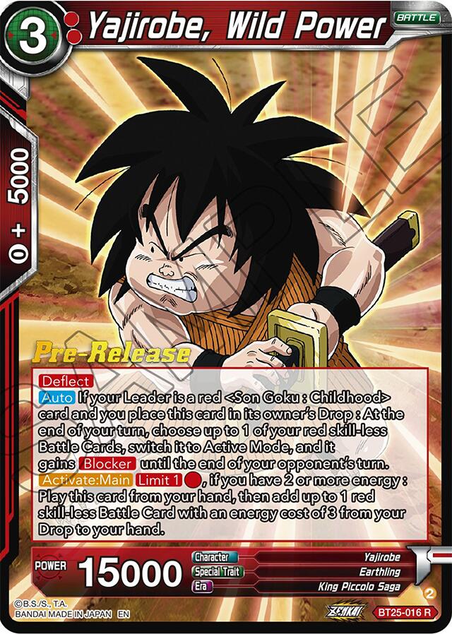 Yajirobe, Wild Power (BT25-016) [Legend of the Dragon Balls Prerelease Promos] | Dragon's Lair Comics and Fantasy Houston TX