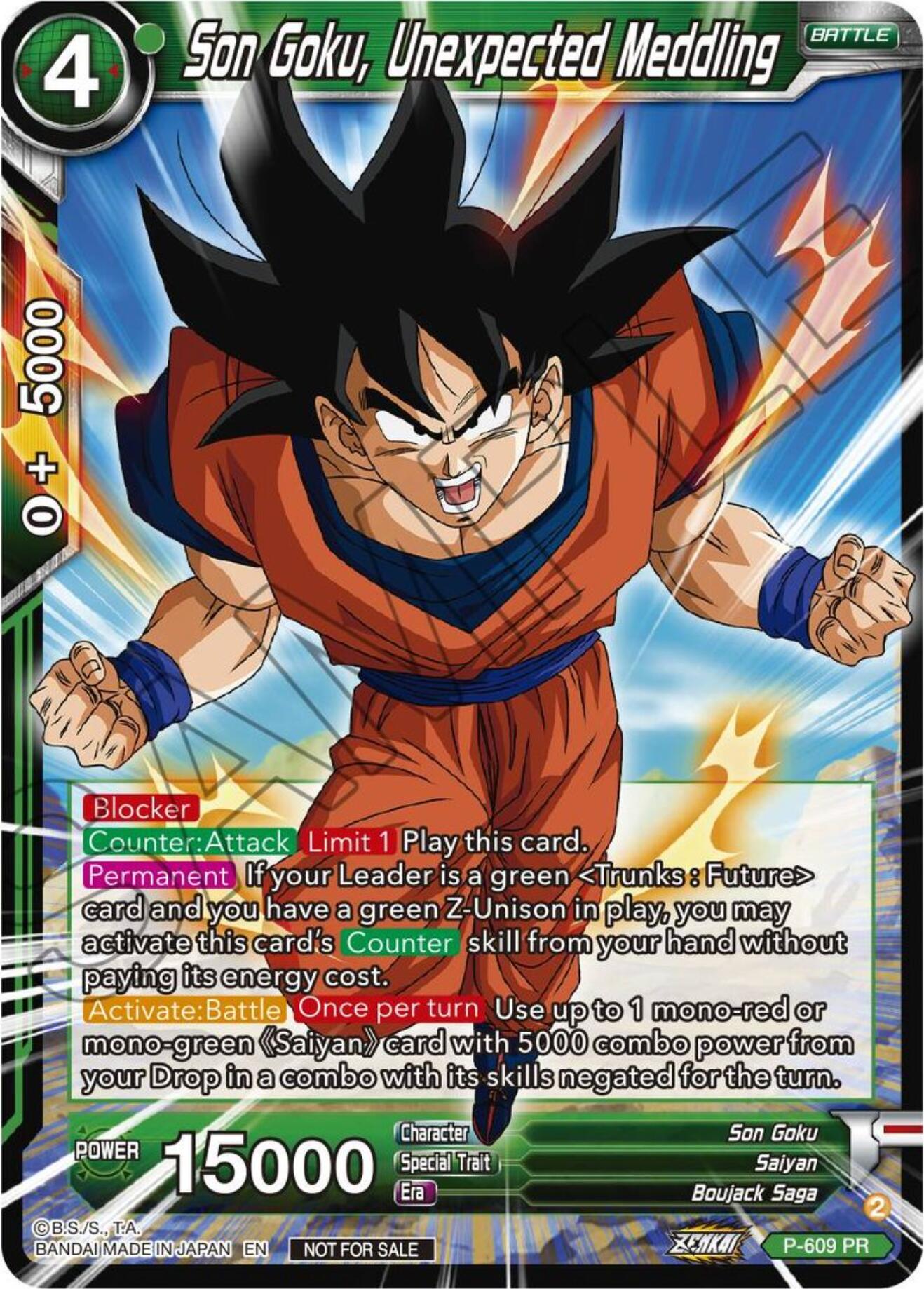 Son Goku, Unexpected Meddling (Tournament Pack Vol. 8) (P-609) [Promotion Cards] | Dragon's Lair Comics and Fantasy Houston TX