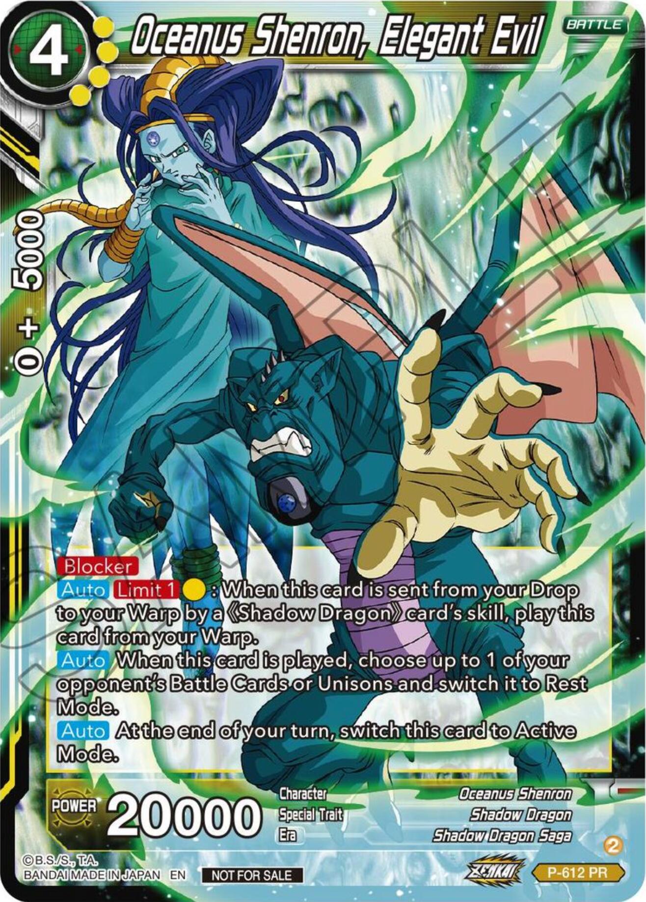 Oceanus Shenron, Elegant Evil (Tournament Pack Vol. 8) (P-612) [Promotion Cards] | Dragon's Lair Comics and Fantasy Houston TX