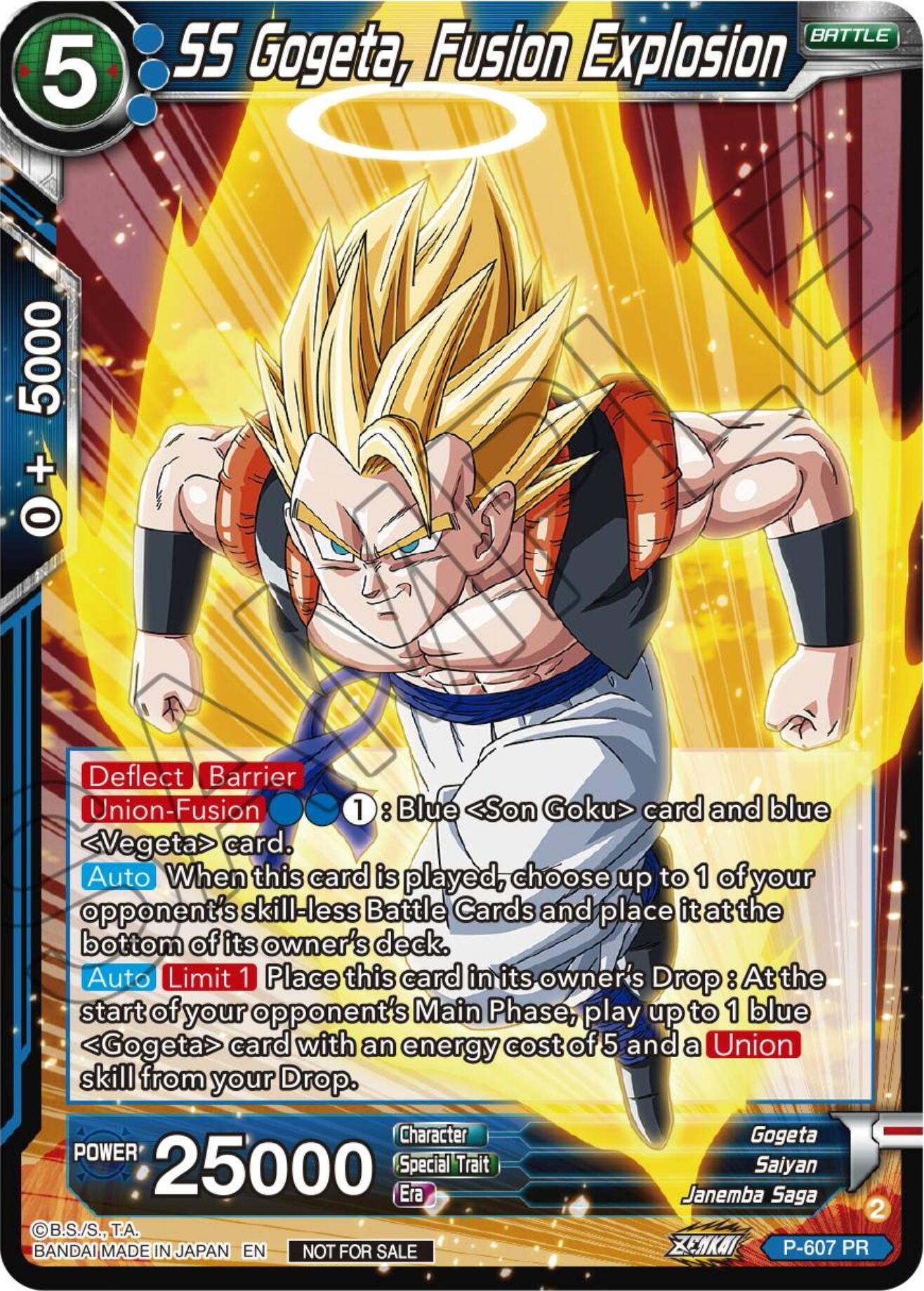 SS Gogeta, Fusion Explosion (Tournament Pack Vol. 8) (P-607) [Promotion Cards] | Dragon's Lair Comics and Fantasy Houston TX