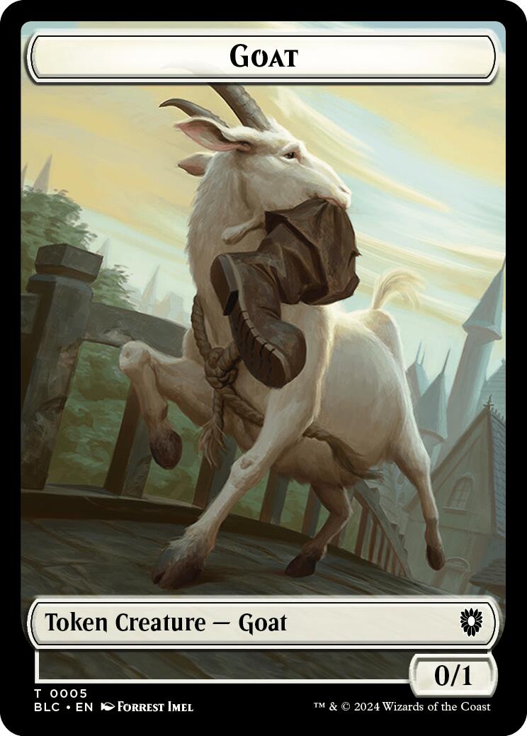 Goat // Wolf (032) Double-Sided Token [Bloomburrow Commander Tokens] | Dragon's Lair Comics and Fantasy Houston TX