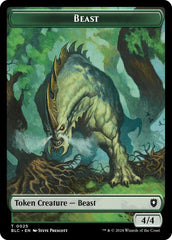 Cat // Beast (025) Double-Sided Token [Bloomburrow Commander Tokens] | Dragon's Lair Comics and Fantasy Houston TX