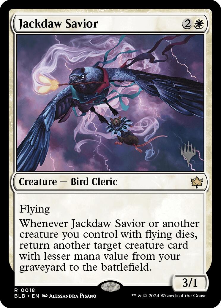 Jackdaw Savior (Promo Pack) [Bloomburrow Promos] | Dragon's Lair Comics and Fantasy Houston TX