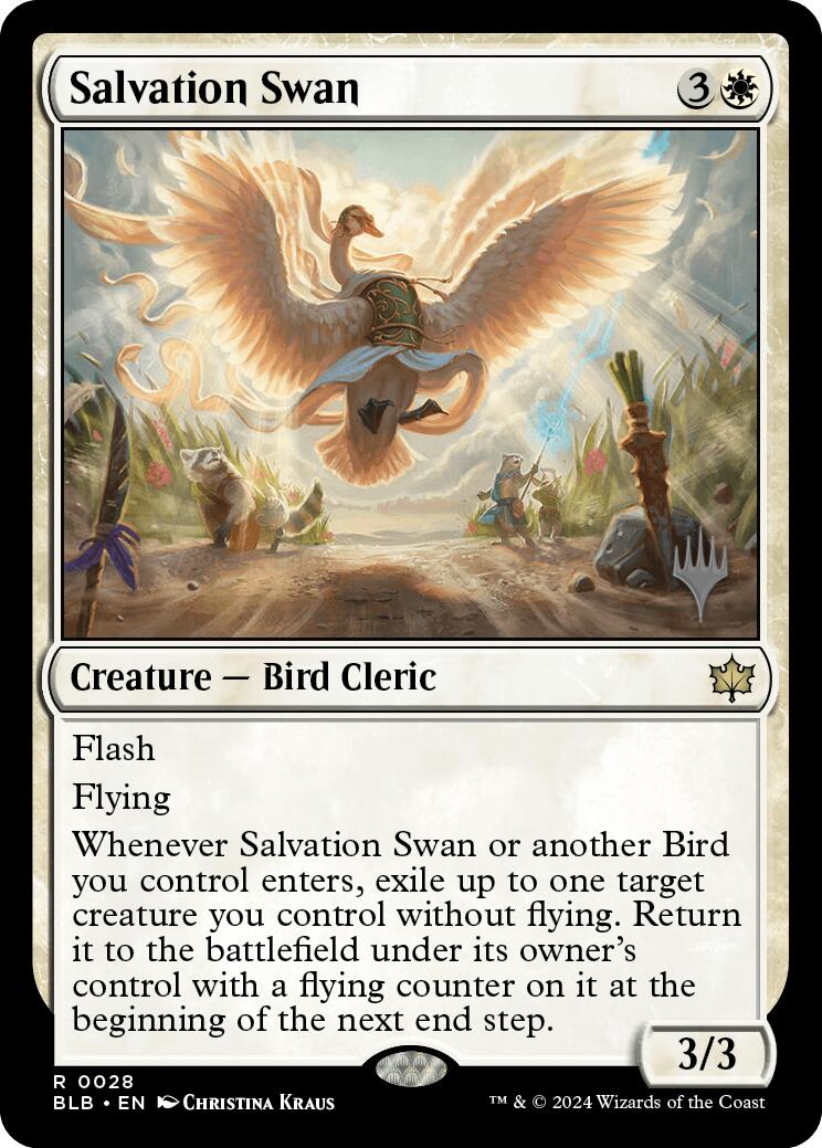 Salvation Swan (Promo Pack) [Bloomburrow Promos] | Dragon's Lair Comics and Fantasy Houston TX