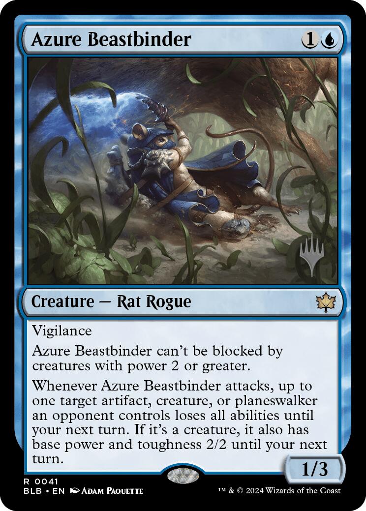 Azure Beastbinder (Promo Pack) [Bloomburrow Promos] | Dragon's Lair Comics and Fantasy Houston TX