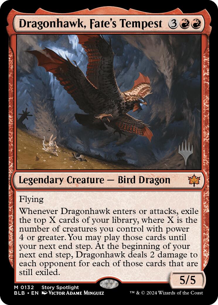 Dragonhawk, Fate's Tempest (Promo Pack) [Bloomburrow Promos] | Dragon's Lair Comics and Fantasy Houston TX