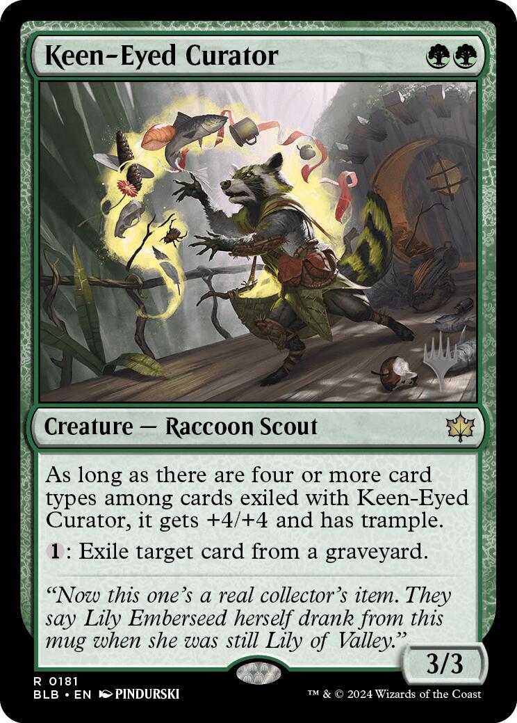 Keen-Eyed Curator (Promo Pack) [Bloomburrow Promos] | Dragon's Lair Comics and Fantasy Houston TX