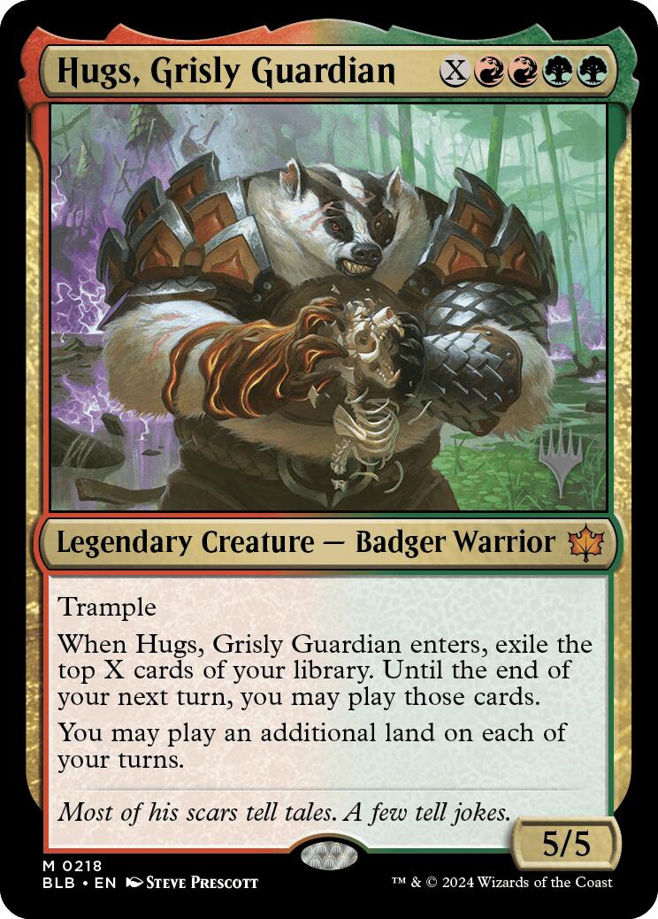 Hugs, Grisly Guardian (Promo Pack) [Bloomburrow Promos] | Dragon's Lair Comics and Fantasy Houston TX