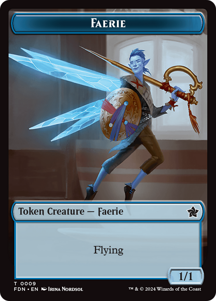 Soldier // Faerie Double-Sided Token [Foundations Tokens] | Dragon's Lair Comics and Fantasy Houston TX