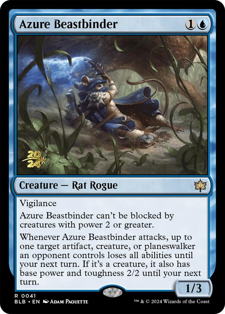 Azure Beastbinder [Bloomburrow Prerelease Promos] | Dragon's Lair Comics and Fantasy Houston TX