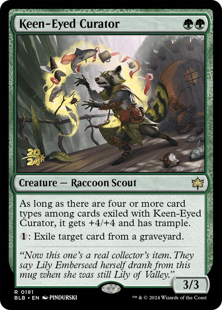 Keen-Eyed Curator [Bloomburrow Prerelease Promos] | Dragon's Lair Comics and Fantasy Houston TX