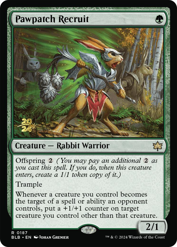 Pawpatch Recruit [Bloomburrow Prerelease Promos] | Dragon's Lair Comics and Fantasy Houston TX