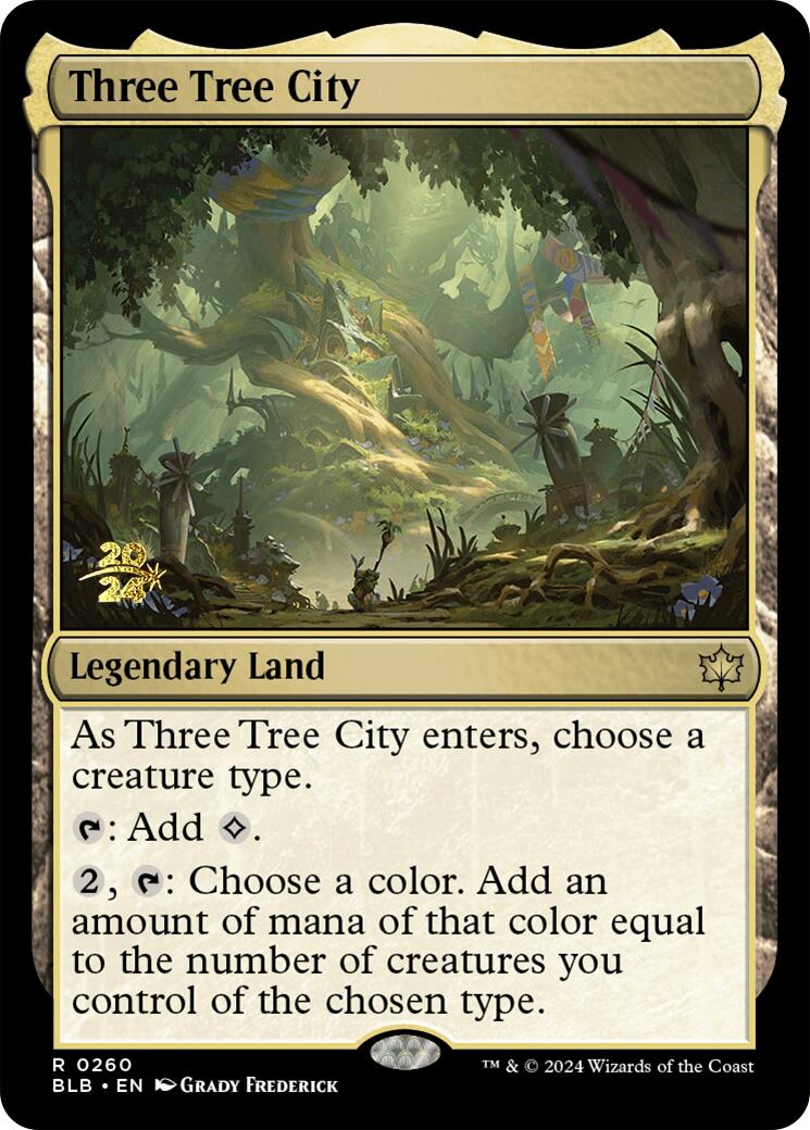 Three Tree City [Bloomburrow Prerelease Promos] | Dragon's Lair Comics and Fantasy Houston TX