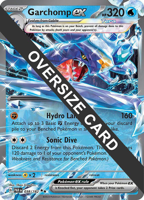 Garchomp ex (038) (Jumbo Card) [Scarlet & Violet: Black Star Promos] | Dragon's Lair Comics and Fantasy Houston TX