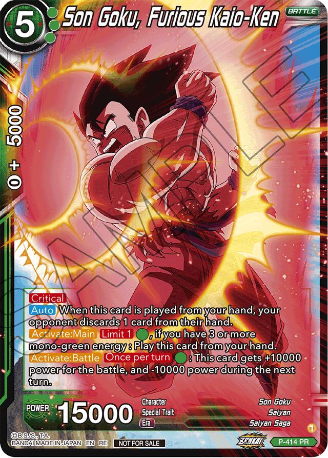 Son Goku, Furious Kaio-Ken (Deluxe Pack 2024 Vol.1) (P-414) [Promotion Cards] | Dragon's Lair Comics and Fantasy Houston TX