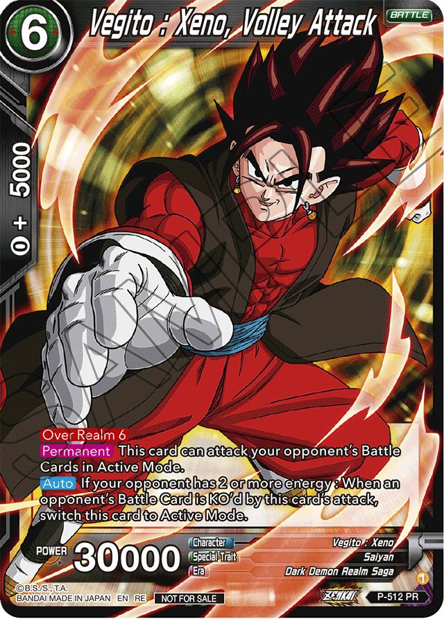 Vegito : Xeno, Volley Attack (Deluxe Pack 2024 Vol.1) (P-512) [Promotion Cards] | Dragon's Lair Comics and Fantasy Houston TX