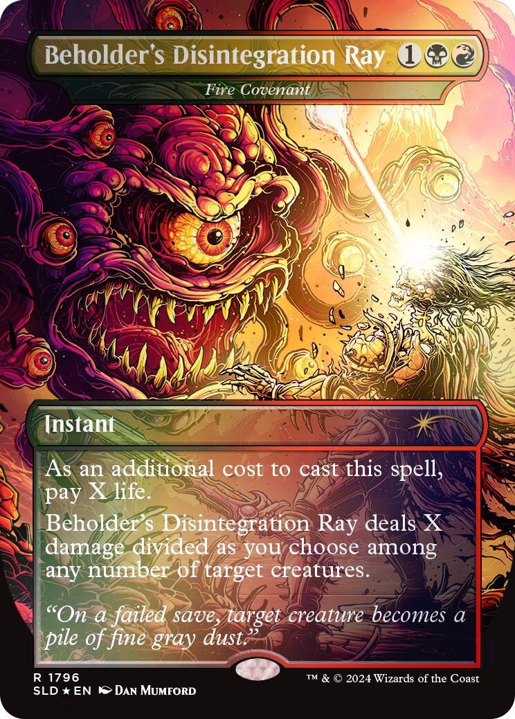 Beholder's Disintegration Ray - Fire Covenant (Rainbow Foil) [Secret Lair Drop Series] | Dragon's Lair Comics and Fantasy Houston TX