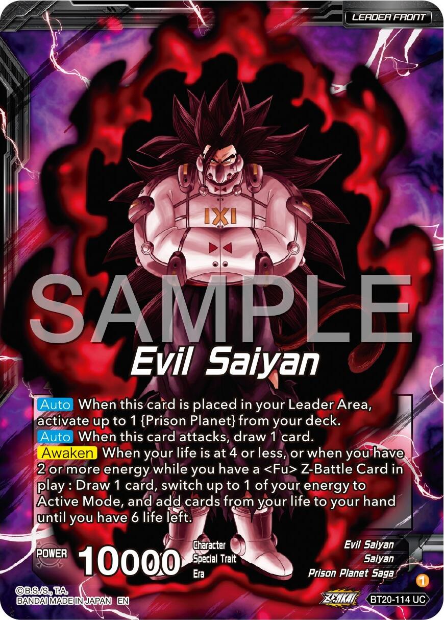 Evil Saiyan // Cumber, Maddening Force (BT20-114) [Premium 7th Anniversary Box 2024] | Dragon's Lair Comics and Fantasy Houston TX