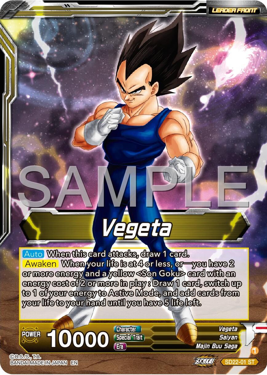 Vegeta // SS Vegeta, Fighting Instincts (SD22-01) [Premium 7th Anniversary Box 2024] | Dragon's Lair Comics and Fantasy Houston TX