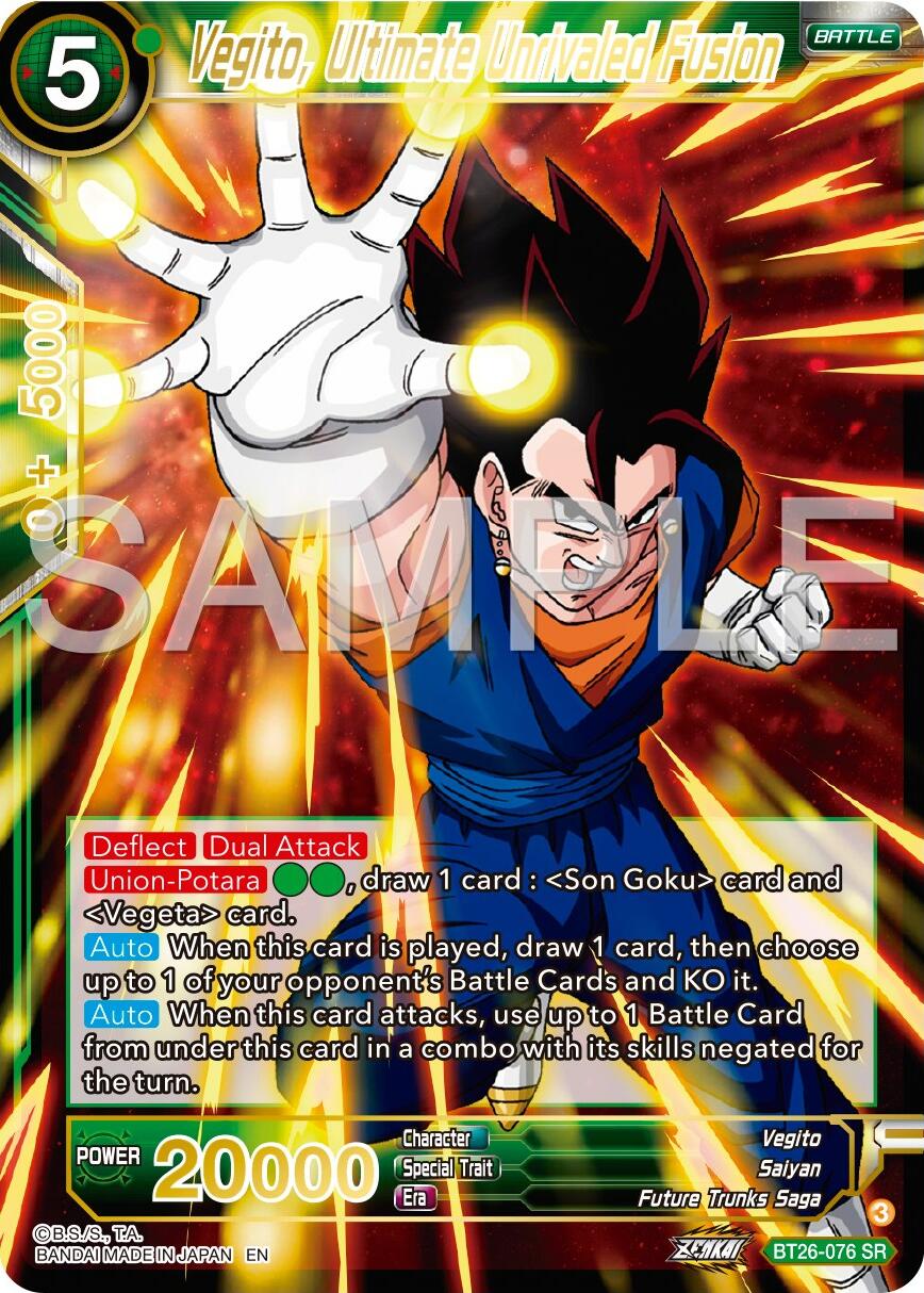 Vegito, Ultimate Unrivaled Fusion (BT26-076) [Ultimate Advent] | Dragon's Lair Comics and Fantasy Houston TX