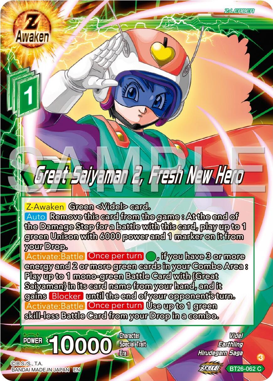 Great Saiyaman 2, Fresh New Hero (BT26-062) [Ultimate Advent] | Dragon's Lair Comics and Fantasy Houston TX