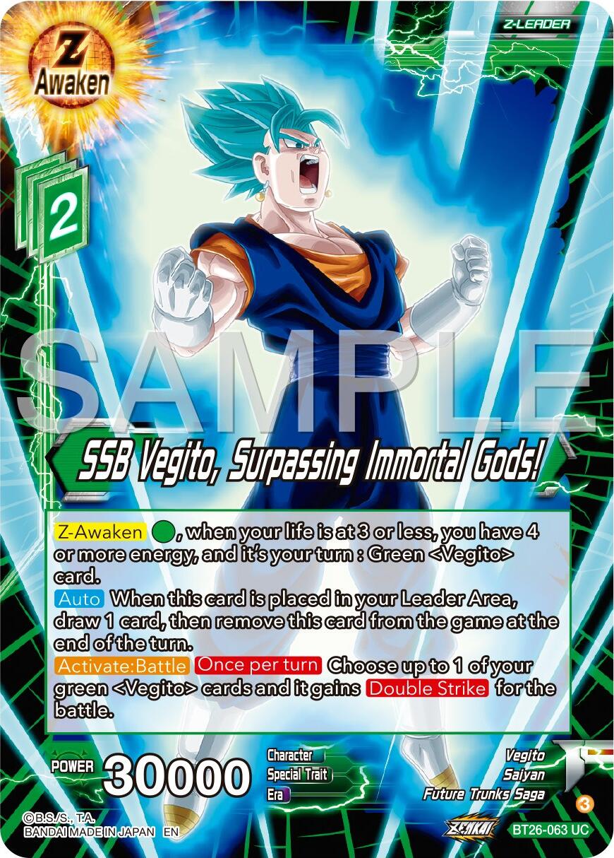 SSB Vegito, Surpassing Immortal Gods! (BT26-063) [Ultimate Advent] | Dragon's Lair Comics and Fantasy Houston TX