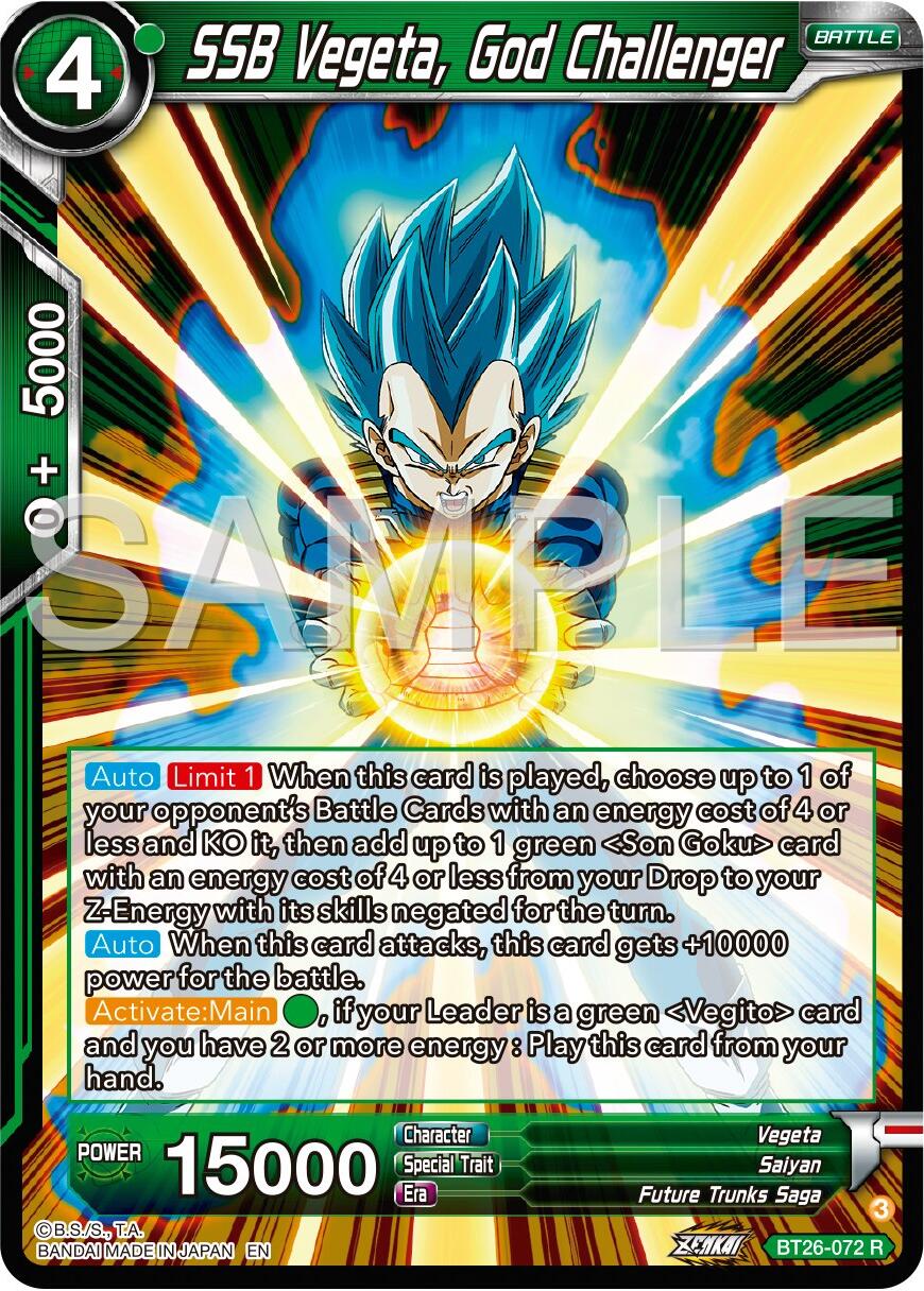 SSB Vegeta, God Challenger (BT26-072) [Ultimate Advent] | Dragon's Lair Comics and Fantasy Houston TX