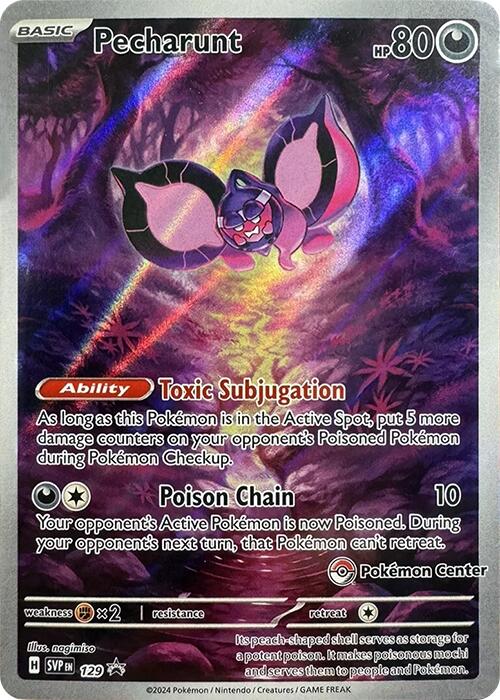 Pecharunt (129) (Pokemon Center Exclusive) [Scarlet & Violet: Black Star Promos] | Dragon's Lair Comics and Fantasy Houston TX